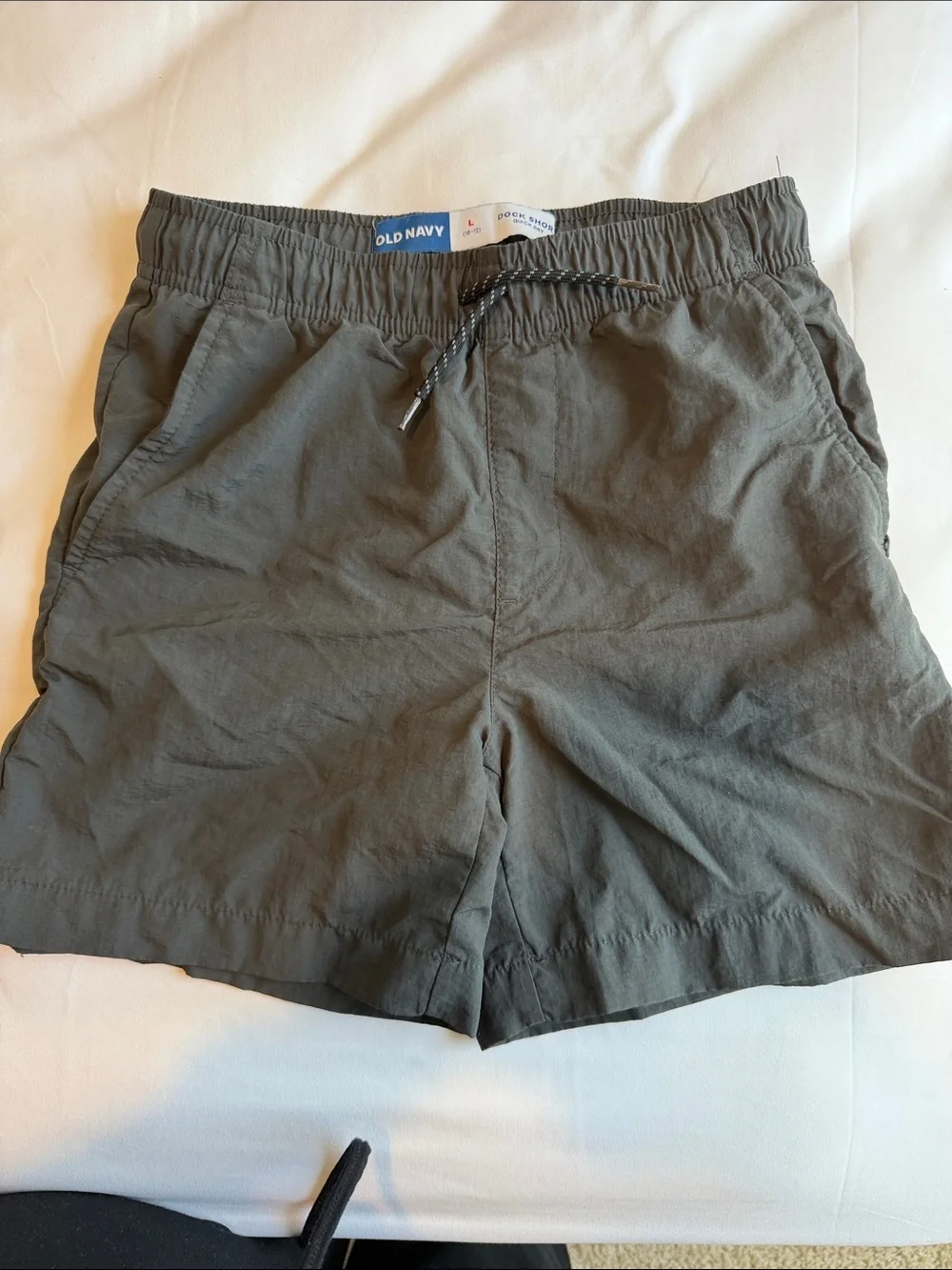 Old Navy BOYS Dock Shorts & Chino Shorts Trio in Olive, Black, and Khaki